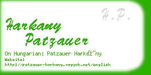 harkany patzauer business card